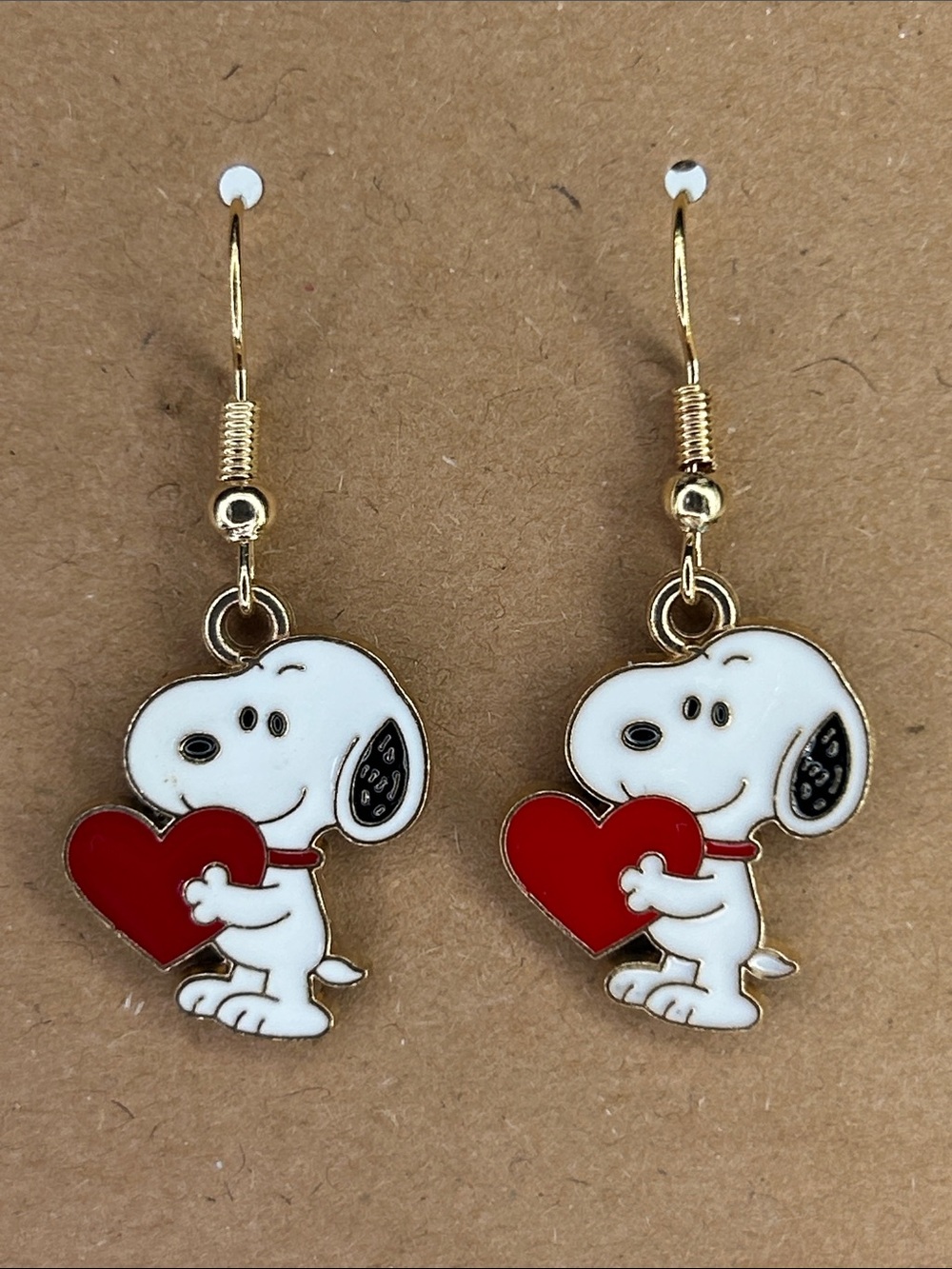 *LAST SET* Red Heart Snoopy Earrings Fashion Jewelry